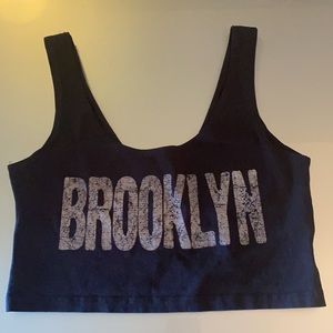OUT FROM UNDER Black “BROOKLYN” Crop top Sz. L